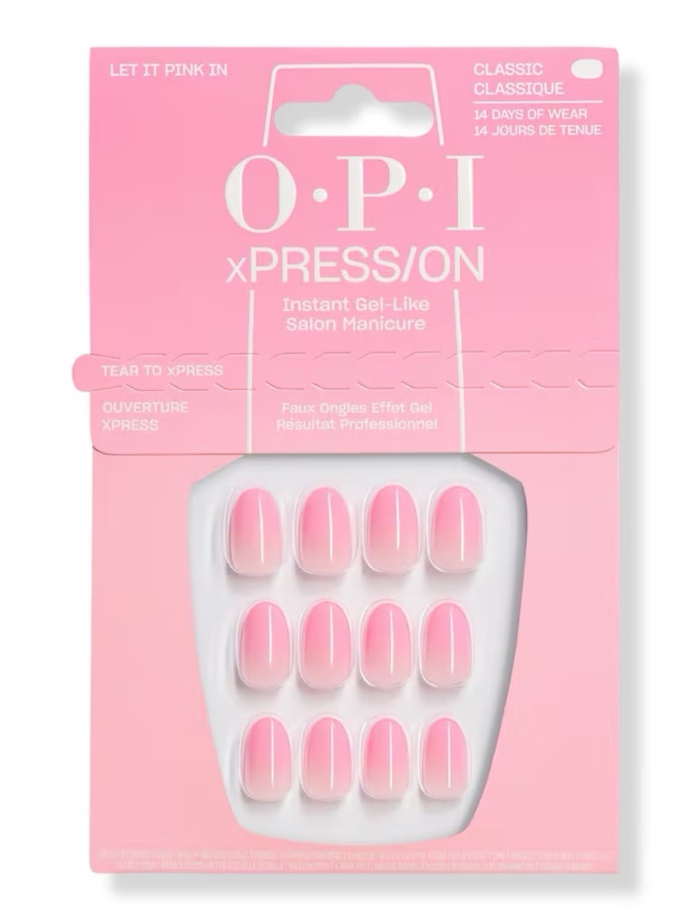 OPI xPRESS/ON Spring collection Press-On Nails in LET IT PINK IN